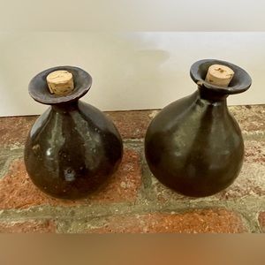Antique Chinese glazed stoneware ceramic pottery Rice wine jars